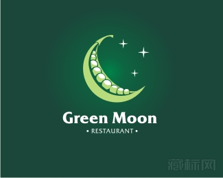 Green Moon绿色月亮法国餐厅标志设计