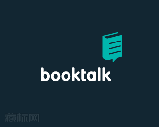 Booktalk读书俱乐部标志设计