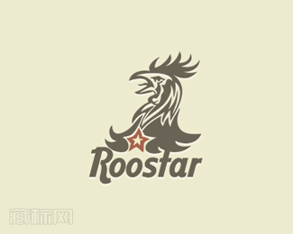 Roostar烧杯店标志设计