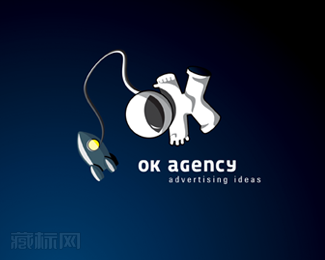 ok agency广告公司logo设计