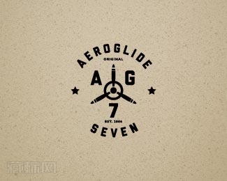 AG7时钟logo设计