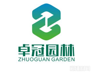 卓冠园林logo设计含义