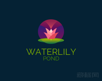 Waterlily睡莲标志设计