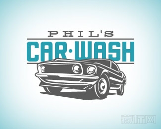 Phil's Car Wash洗车行logo设计