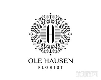 Ole Hausen Florist花店logo设计