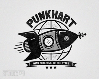 Punkhart乐队标志设计