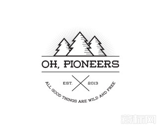 Oh Pioneers拾荒者标志设计