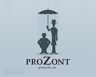 Prozont雨伞店铺logo设计