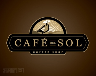 Cafe del Sol咖啡馆商标设计