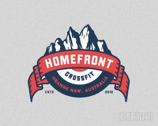 Homefront Crossfit健身房标志设计