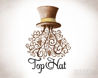 Top Hat Wines葡萄酒标志设计