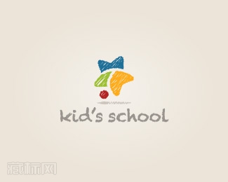 KidsSchool小学标志设计