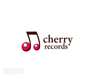 cherry records樱桃酒吧标志设计