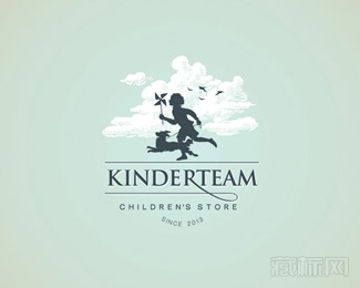 kinderteam儿童用品店商标设计