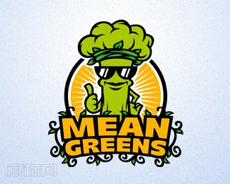 Mean Greens餐厅logo设计欣赏