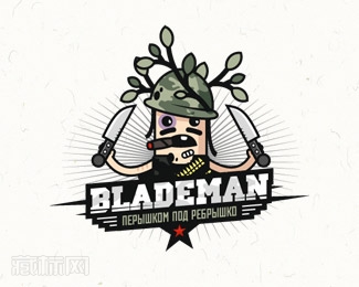 Blademan道具店商标设计