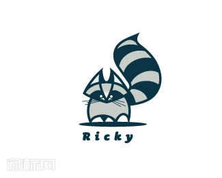Ricky卡通狐狸标志设计