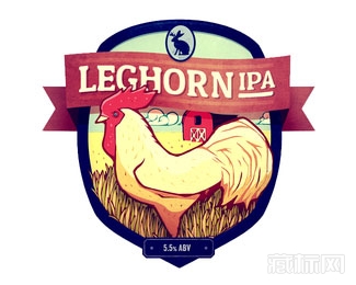 Leghorn IPA鸡窝啤酒商标设计