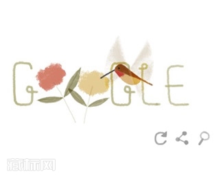 世界地球日蜂鸟标志——谷歌涂鸦