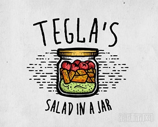 Tegla's罐子logo