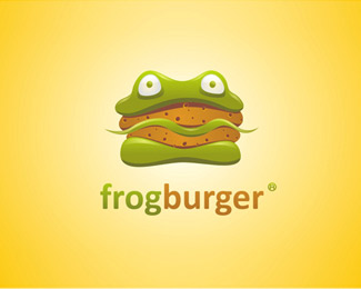 frog burger青蛙汉堡logo