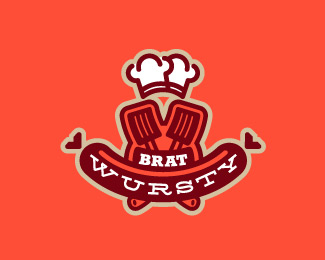 Brat Wursty烧烤标志欣赏