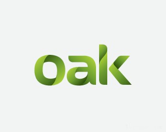 橡树企业OAK字体设计
