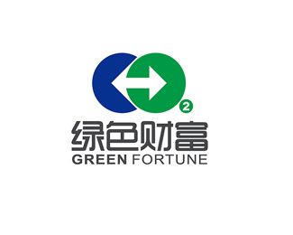 绿色财富 金融行业标志设计