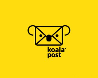 有趣的标识为快递公司或邮局考拉邮政标志