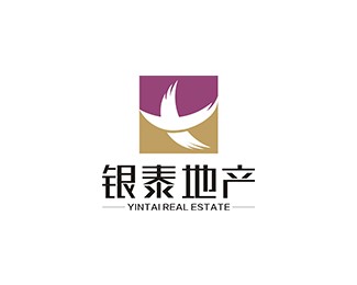 广州银泰房地产logo标志设计