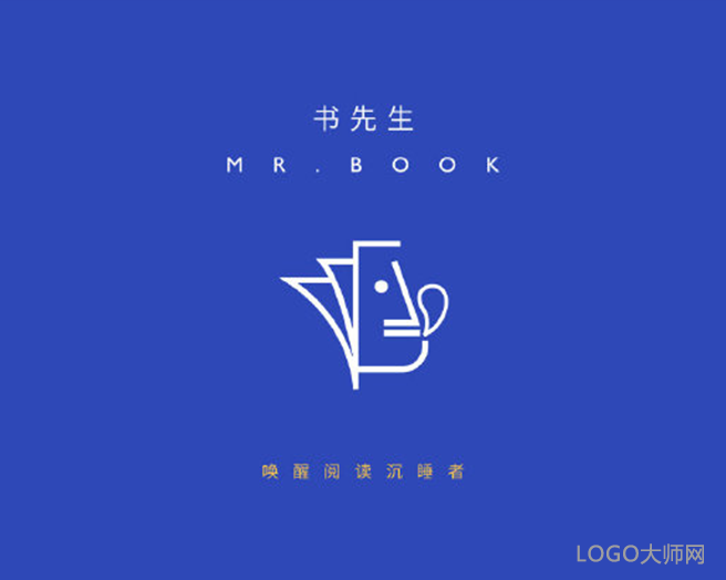 Mr.book 书店咖啡logo设计